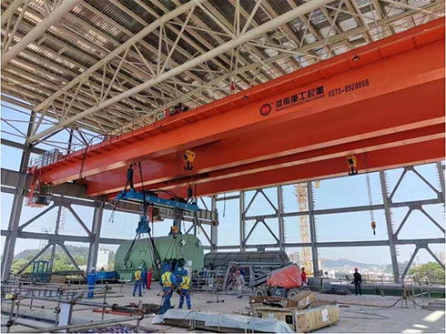 Assist Shenzhen Baochang GE Gas Power to complete the hoisting of the stator and rotator!